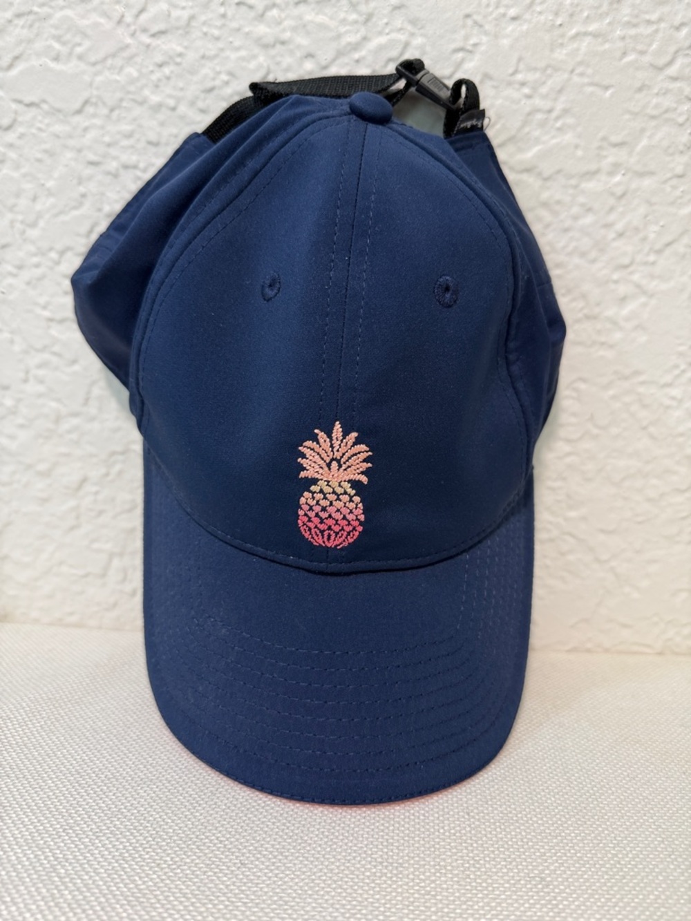 Tommy Bahama Navy Cap with Pink Gradient Pineapple